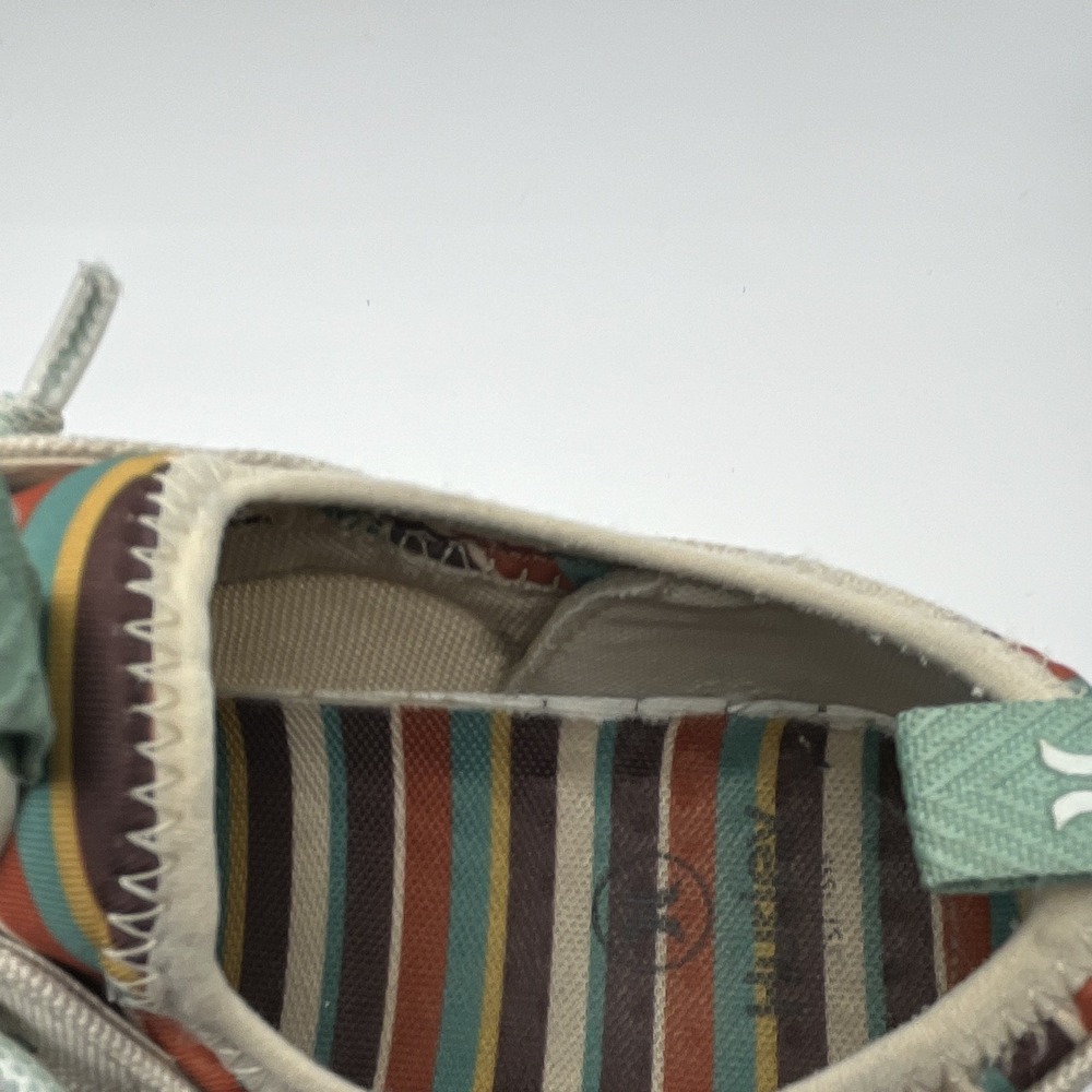 Hurley Women's Low Top Slip-on Sneakers Beige/Green Striped Lining Size 8 - Picture 4 of 10